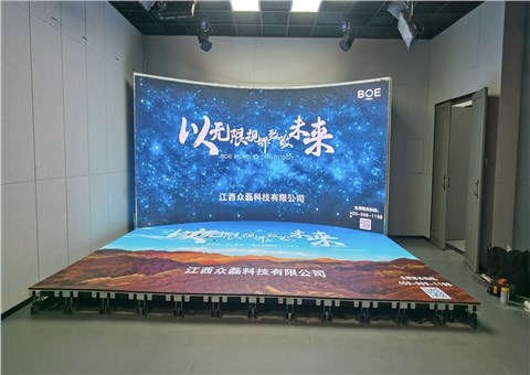 抚州赣东学院京东方室内全彩P1.8+地砖屏